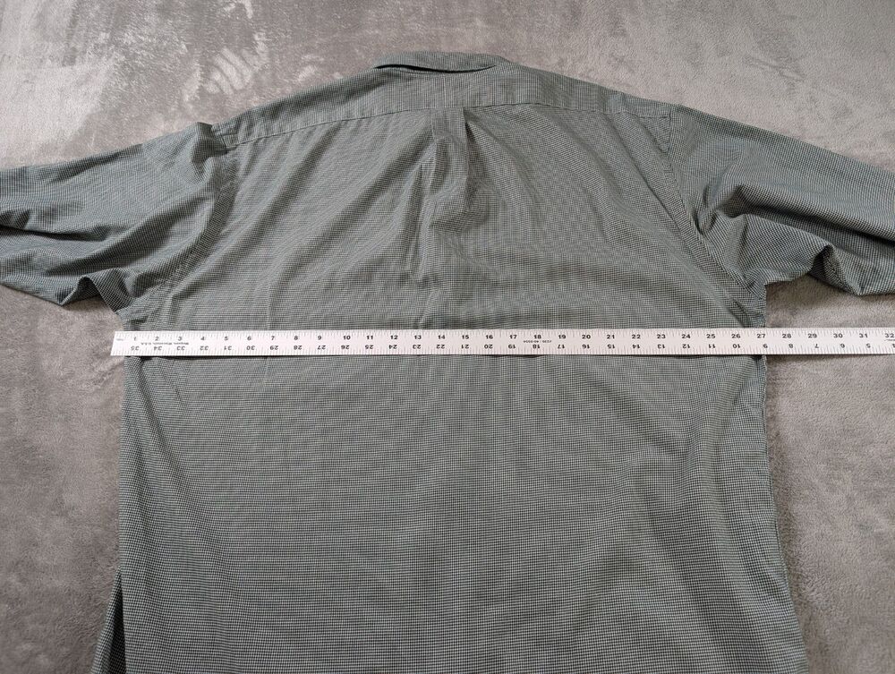 Ralph Lauren Golf Blake Fit Men's L Green Houndstooth Polo Button Down - Picture 7 of 8